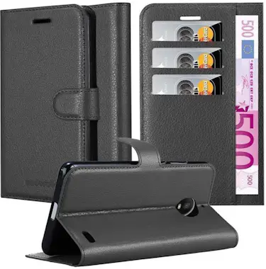 Cadorabo Funda Libro para Motorola MOTO E4 PLUS en NEGRO FA Cadorabo Funda Libro para Motorola MOTO E4 PLUS en NEGRO FA