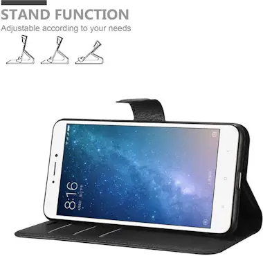 Cadorabo Funda Libro para Xiaomi Mi MAX 2 en NEGRO FANTASMA Cadorabo Funda Libro para Xiaomi Mi MAX 2 en NEGRO FANTASMA