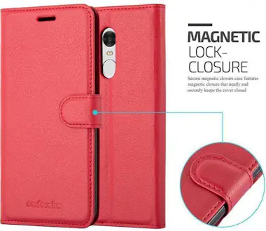 Cadorabo Funda Libro para Xiaomi RedMi NOTE 4 en ROJO CARMi Cadorabo Funda Libro para Xiaomi RedMi NOTE 4 en ROJO CARMi