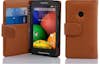 Cadorabo Funda Libro para Motorola MOTO E (1.Gen.) en MARRo Cadorabo Funda Libro para Motorola MOTO E (1.Gen.) en MARRo