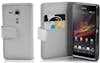 Cadorabo Funda Libro para Sony Xperia SP en BLANCO MAGNESIO Cadorabo Funda Libro para Sony Xperia SP en BLANCO MAGNESIO