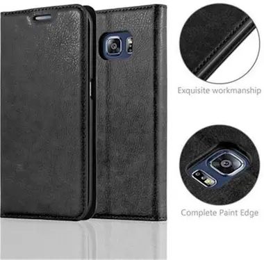 Cadorabo Funda Libro para Samsung Galaxy S6 EDGE en NEGRO A Cadorabo Funda Libro para Samsung Galaxy S6 EDGE en NEGRO A