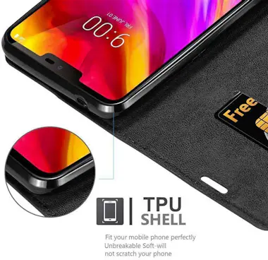 Cadorabo Funda Libro para LG G7 ThinQ en NEGRO ANTRACITA - Cadorabo Funda Libro para LG G7 ThinQ en NEGRO ANTRACITA -