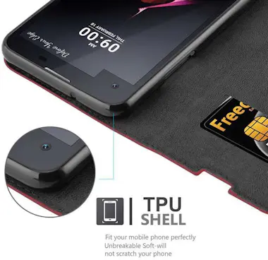 Cadorabo Funda Libro para LG X SCREEN en ROJO MANZANA - Cub Cadorabo Funda Libro para LG X SCREEN en ROJO MANZANA - Cub