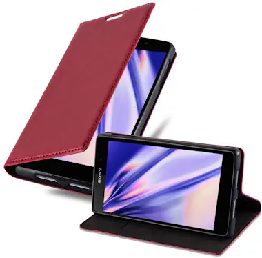 Cadorabo Funda Libro para Sony Xperia Z1 en ROJO MANZANA - Cadorabo Funda Libro para Sony Xperia Z1 en ROJO MANZANA -