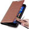 Cadorabo Funda Libro para Nokia Lumia 535 en MARRoN CAPUCHI Cadorabo Funda Libro para Nokia Lumia 535 en MARRoN CAPUCHI