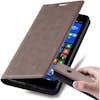 Cadorabo Funda Libro para Nokia Lumia 535 en MARRoN CAFe - Cadorabo Funda Libro para Nokia Lumia 535 en MARRoN CAFe -