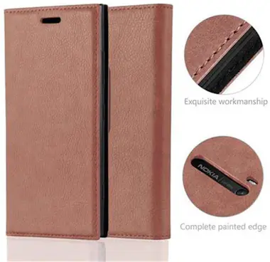 Cadorabo Funda Libro para Nokia Lumia 920 en MARRoN CAPUCHI Cadorabo Funda Libro para Nokia Lumia 920 en MARRoN CAPUCHI