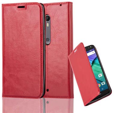 Cadorabo Funda Libro para Motorola MOTO X STYLE en ROJO MAN Cadorabo Funda Libro para Motorola MOTO X STYLE en ROJO MAN