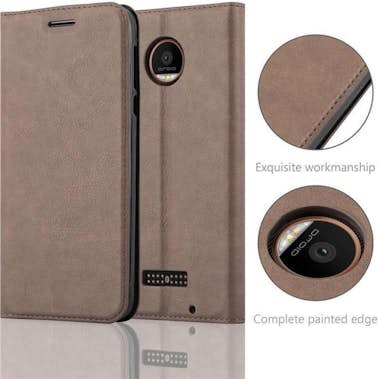 Cadorabo Funda Libro para Motorola MOTO Z FORCE en MARRoN C Cadorabo Funda Libro para Motorola MOTO Z FORCE en MARRoN C