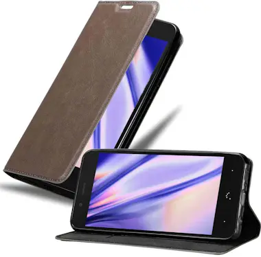 Cadorabo Funda Libro para BQ Aquaris X5 en MARRoN CAFe - Cu Cadorabo Funda Libro para BQ Aquaris X5 en MARRoN CAFe - Cu