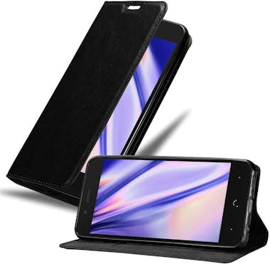 Cadorabo Funda Libro para BQ Aquaris X5 en NEGRO ANTRACITA Cadorabo Funda Libro para BQ Aquaris X5 en NEGRO ANTRACITA