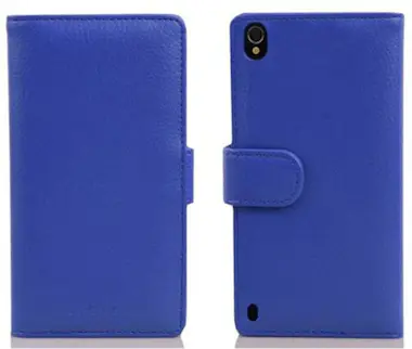 Cadorabo Funda Libro para Huawei P7 en AZUL REAL - Cubierta Cadorabo Funda Libro para Huawei P7 en AZUL REAL - Cubierta