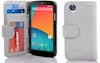 Cadorabo Funda Libro para LG NEXUS 5 en BLANCO MAGNESIO - C Cadorabo Funda Libro para LG NEXUS 5 en BLANCO MAGNESIO - C