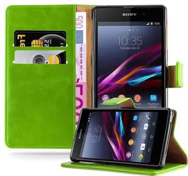 Cadorabo Funda Libro para Sony Xperia Z1 en VERDE HIERBA - Cadorabo Funda Libro para Sony Xperia Z1 en VERDE HIERBA -