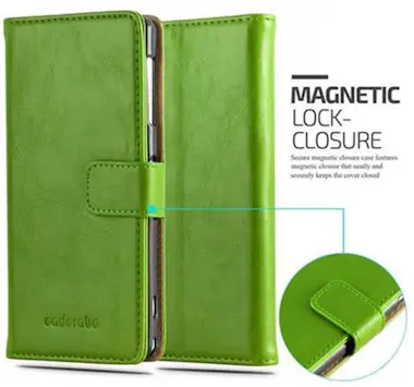 Cadorabo Funda Libro para Sony Xperia Z1 en VERDE HIERBA - Cadorabo Funda Libro para Sony Xperia Z1 en VERDE HIERBA -