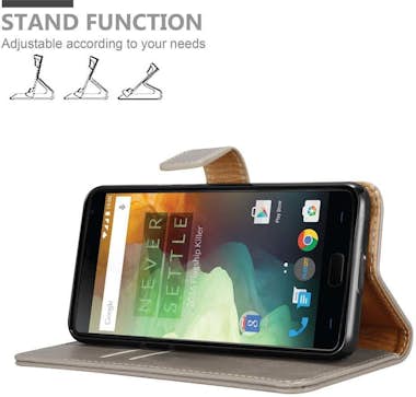 Cadorabo Funda Libro para OnePlus 2 en MARRoN CAPUCHINO - C Cadorabo Funda Libro para OnePlus 2 en MARRoN CAPUCHINO - C