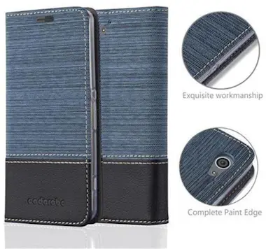 Cadorabo Funda Libro para Sony Xperia Z2 COMPACT en AZUL OS Cadorabo Funda Libro para Sony Xperia Z2 COMPACT en AZUL OS