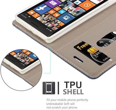 Cadorabo Funda Libro para Nokia Lumia 929 / 930 en AZUL OSC Cadorabo Funda Libro para Nokia Lumia 929 / 930 en AZUL OSC