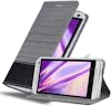 Cadorabo Funda Libro para HTC ONE M7 en GRIS NEGRO - Cubier Cadorabo Funda Libro para HTC ONE M7 en GRIS NEGRO - Cubier