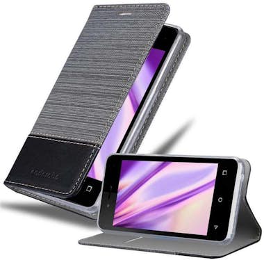 Cadorabo Funda Libro para WIKO SUNNY 3 MINI en GRIS NEGRO - Cadorabo Funda Libro para WIKO SUNNY 3 MINI en GRIS NEGRO -