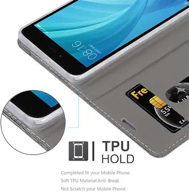 Cadorabo Funda Libro para Xiaomi RedMi NOTE 5A Prime en GRI Cadorabo Funda Libro para Xiaomi RedMi NOTE 5A Prime en GRI