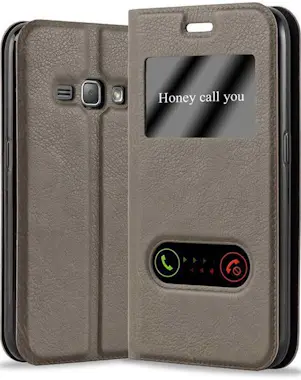 Cadorabo Funda Libro para Samsung Galaxy J1 2016 en MARRoN Cadorabo Funda Libro para Samsung Galaxy J1 2016 en MARRoN