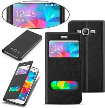 Cadorabo Funda Libro para Samsung Galaxy GRAND PRIME en NEG Cadorabo Funda Libro para Samsung Galaxy GRAND PRIME en NEG
