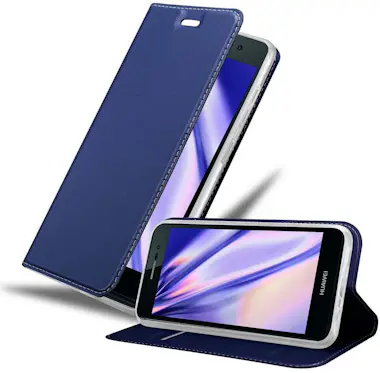 Cadorabo Funda Libro para Huawei P7 en CLASSY AZUL OSCURO - Cadorabo Funda Libro para Huawei P7 en CLASSY AZUL OSCURO -