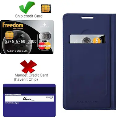 Cadorabo Funda Libro para Huawei P7 en CLASSY AZUL OSCURO - Cadorabo Funda Libro para Huawei P7 en CLASSY AZUL OSCURO -