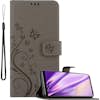 Cadorabo Funda Libro para Sony Xperia 5 en GRIS FLORAL ? Cu Cadorabo Funda Libro para Sony Xperia 5 en GRIS FLORAL ? Cu