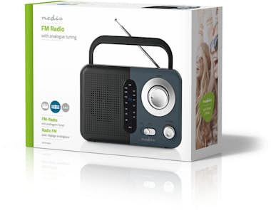 Nedis Nedis RDFM1300GY radio Negro, Gris Nedis Nedis RDFM1300GY radio Negro, Gris