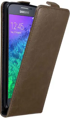 Cadorabo Funda para Samsung Galaxy ALPHA in MARRoN CAFe - C Cadorabo Funda para Samsung Galaxy ALPHA in MARRoN CAFe - C