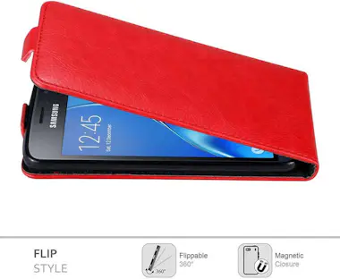 Cadorabo Funda para Samsung Galaxy J1 2016 in ROJO MANZANA Cadorabo Funda para Samsung Galaxy J1 2016 in ROJO MANZANA
