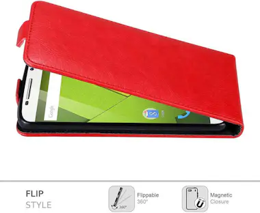 Cadorabo Funda para Motorola MOTO X PLAY in ROJO MANZANA - Cadorabo Funda para Motorola MOTO X PLAY in ROJO MANZANA -