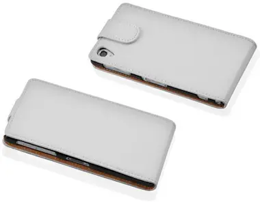 Cadorabo Funda para Sony Xperia Z1 COMPACT in BLANCO MAGNES Cadorabo Funda para Sony Xperia Z1 COMPACT in BLANCO MAGNES