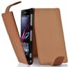 Cadorabo Funda para Sony Xperia Z1 COMPACT in MARRoN COGNAC Cadorabo Funda para Sony Xperia Z1 COMPACT in MARRoN COGNAC
