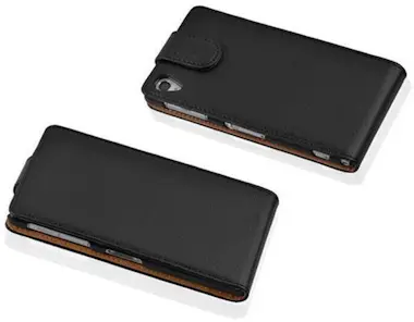 Cadorabo Funda para Sony Xperia Z1 COMPACT in NEGRO oXIDO - Cadorabo Funda para Sony Xperia Z1 COMPACT in NEGRO oXIDO -