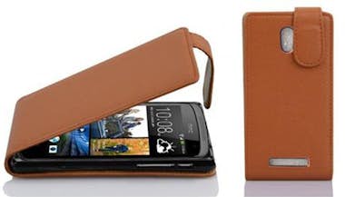 Cadorabo Funda para HTC Desire 500 in MARRoN COGNAC - Cubie Cadorabo Funda para HTC Desire 500 in MARRoN COGNAC - Cubie