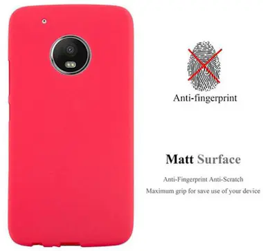 Cadorabo Funda para Motorola MOTO G5 PLUS en FROST ROJO - C Cadorabo Funda para Motorola MOTO G5 PLUS en FROST ROJO - C