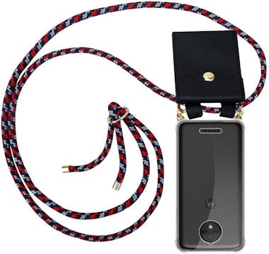 Cadorabo Funda con Cuerda para Motorola MOTO C PLUS en ROJO Cadorabo Funda con Cuerda para Motorola MOTO C PLUS en ROJO