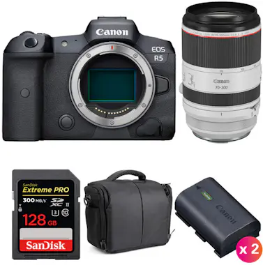 Canon EOS R5 + RF 70-200mm f/2.8L IS USM + SanDisk 128GB Canon EOS R5 + RF 70-200mm f/2.8L IS USM + SanDisk 128GB