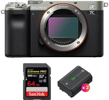 Sony Alpha a7C Cuerpo Silver + SanDisk 64GB Extreme PRO Sony Alpha a7C Cuerpo Silver + SanDisk 64GB Extreme PRO