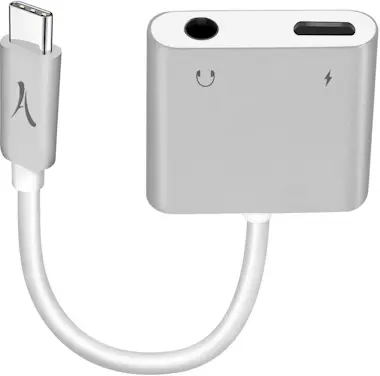 Akashi Adaptador USB-C a USB-C + Jack 3.5mm Hembra Audio Akashi Adaptador USB-C a USB-C + Jack 3.5mm Hembra Audio