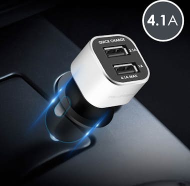 Akashi Cargador Móvil de coche 2xUSB 4.1A Carga Rápida Ca Akashi Cargador Móvil de coche 2xUSB 4.1A Carga Rápida Ca