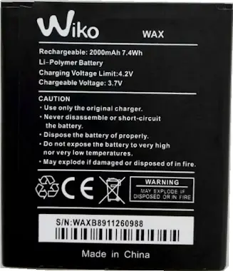 Wiko Bateria Wax (2000mAh) Wiko Bateria Wax (2000mAh)