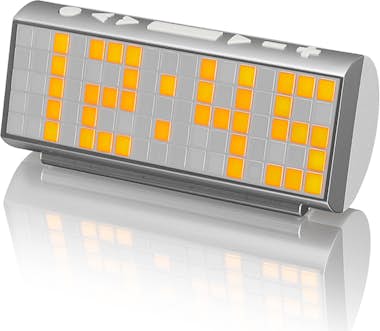 SYTECH Radio Reloj Despertador Dot Matrix, Función Calend SYTECH Radio Reloj Despertador Dot Matrix, Función Calend