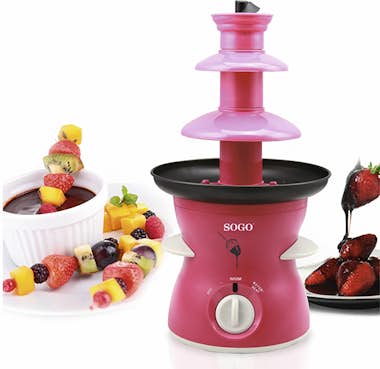 SOGO Fuente Espiral de Chocolate 80W, Capacidad 500g Ch SOGO Fuente Espiral de Chocolate 80W, Capacidad 500g Ch
