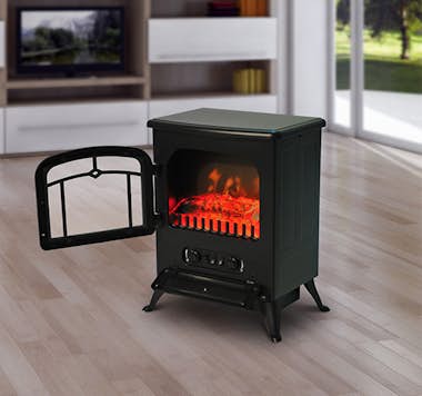 HOMCOM Chimenea Eléctrica de Pie Estufa Calefactor 950/18 HOMCOM Chimenea Eléctrica de Pie Estufa Calefactor 950/18