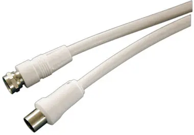 Electro DH Conexión antena TV/SAT de 2.5 m F macho color blan Electro DH Conexión antena TV/SAT de 2.5 m F macho color blan
